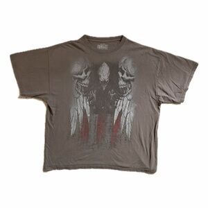 Y2K MMA Elite Skull Grunge Graphic Men's T-Shirt — Size XXL